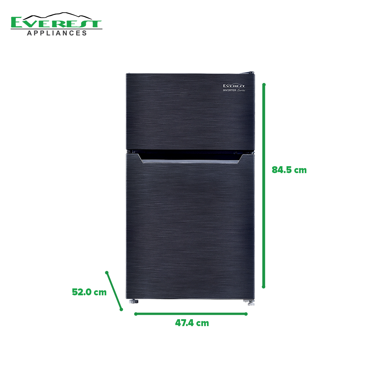 Everest INVERTER 3.1 cu.ft. Two-Door Direct Cool Refrigerator, 89L/ ET2R89IV
