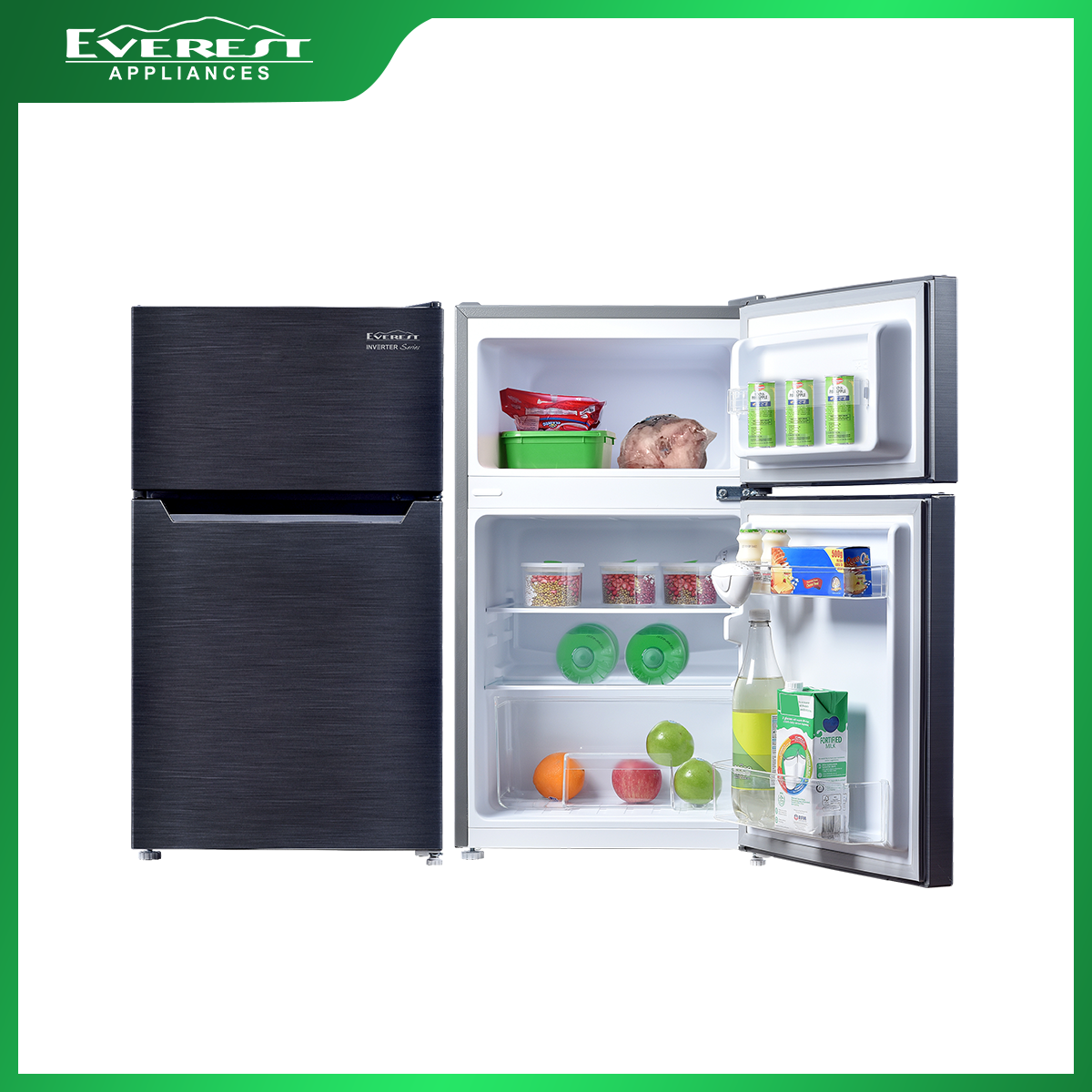 Everest INVERTER 3.1 cu.ft. Two-Door Direct Cool Refrigerator, 89L/ ET2R89IV