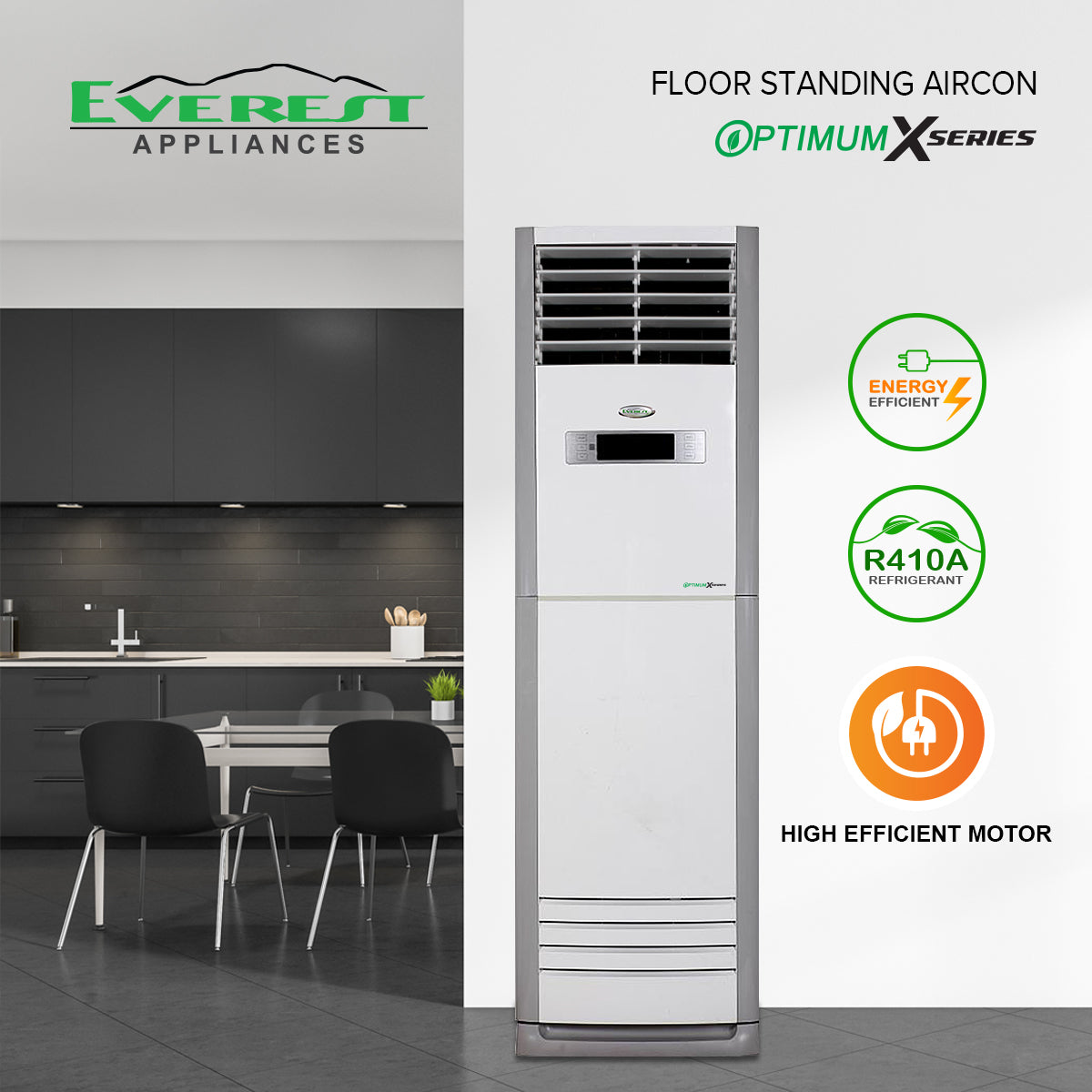 Everest Split Type Floor Standing Aircon 3.0 TR - ET36XFS/M