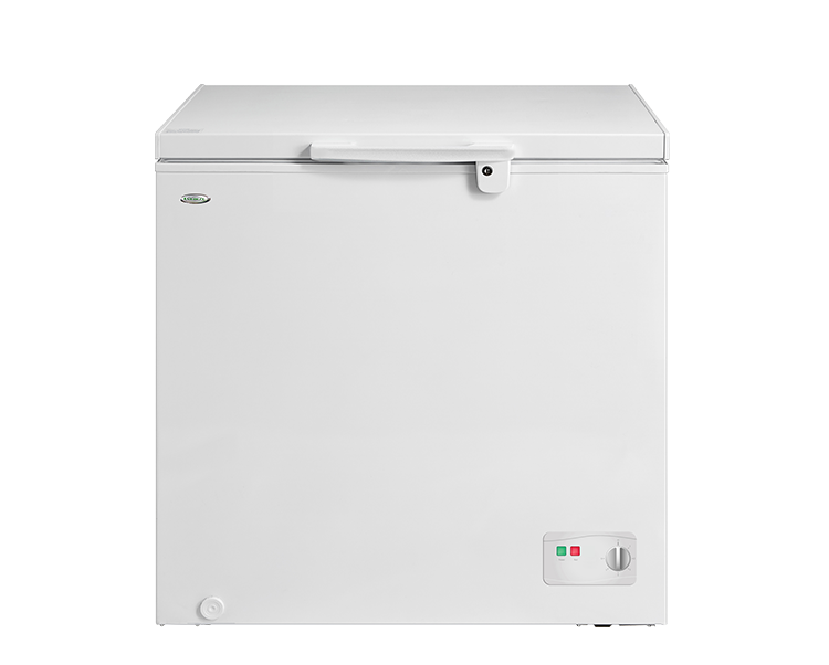 EVEREST 7.1 cu.ft. Chest Freezer|front temperature control|solid top door with glass sliding|aluminum inner cabinet|clean back design|LED light|handle with key lock|2.8ft.|32kg|ETCF071L/M