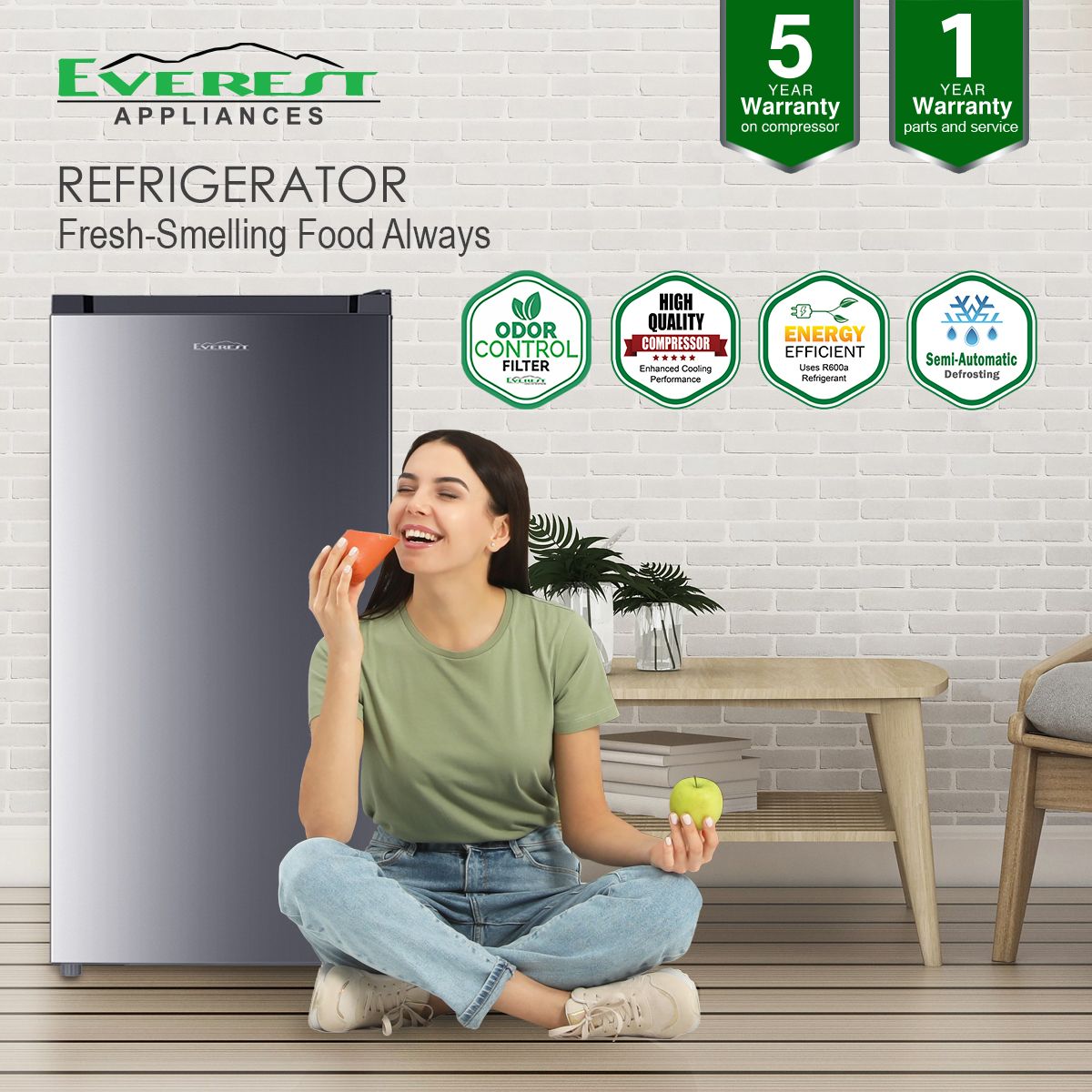 5.5 cu.ft. Single Door Ref