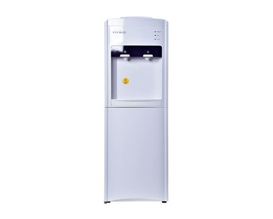 EVEREST Top Load Water Dispenser | hot & cold | water tank: stainless steel weld with  spacious cabinet|color: white|Dimension (WxDxH):30cmx30cmx88cm|17kg|ETWD1161