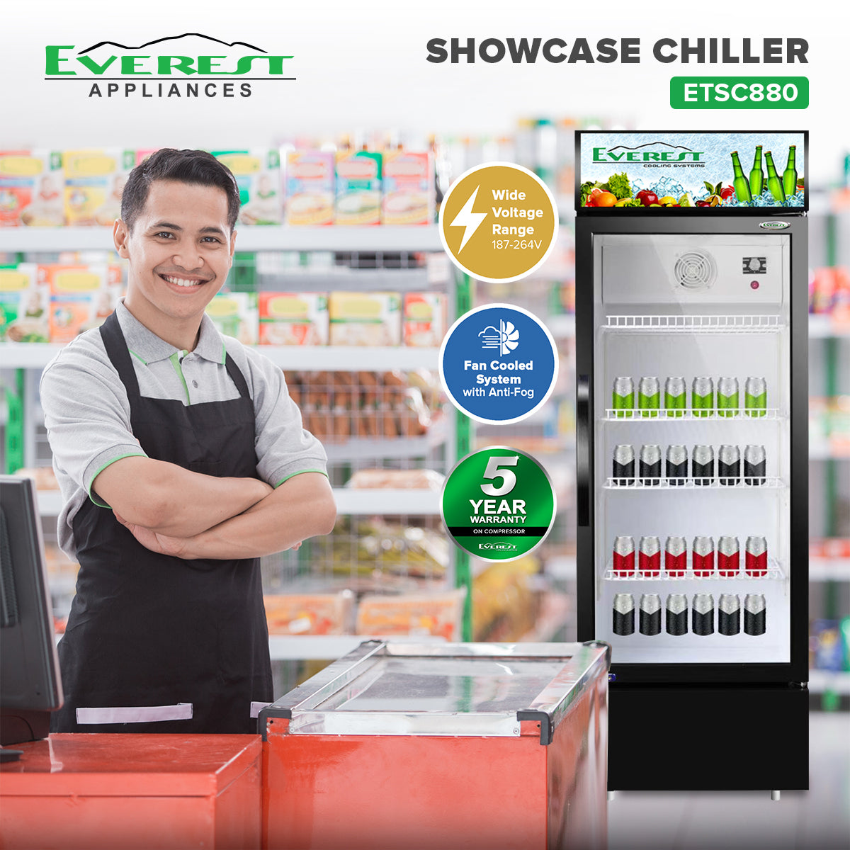 8.8 cu. ft. Showcase Chiller