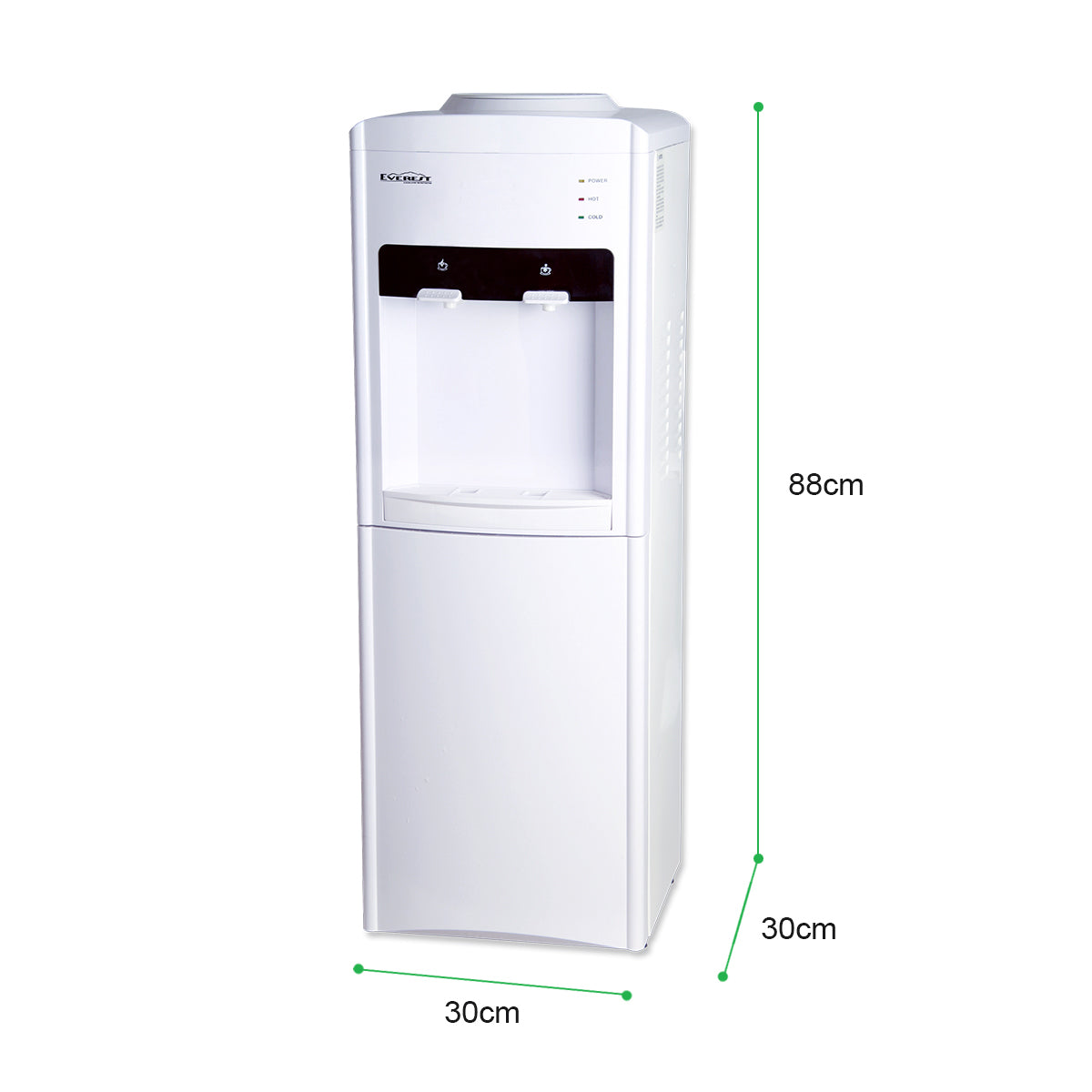 Hot and Cold Top Load Water Dispenser with Bottom Compartment