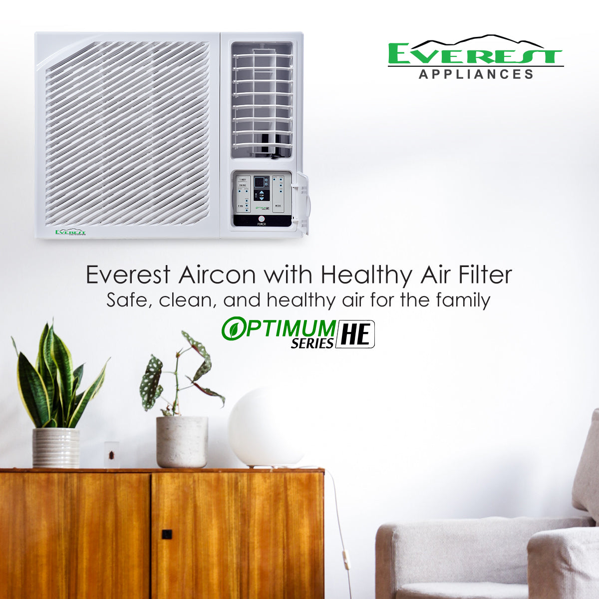 1.5 HP Window Type Aircon with Remote | R32 Refrigerant |Fast & High Cooling Capacity |Wireless Remote |Healthy Air Filter |Soft Touch Control | W450 x D585 x H346| 32kg_ETA15WDR3-HF