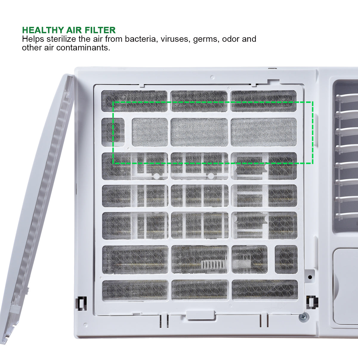 EVEREST 1.0HP Non Inverter Window Type Manual Aircon/ Fast Cooling/ Healthy Air Filter/ 12-18 sqm/ Dimension (L x W x H) 535x450x346mm/ 25.5kg/ Model: ETM10WDR3-HF