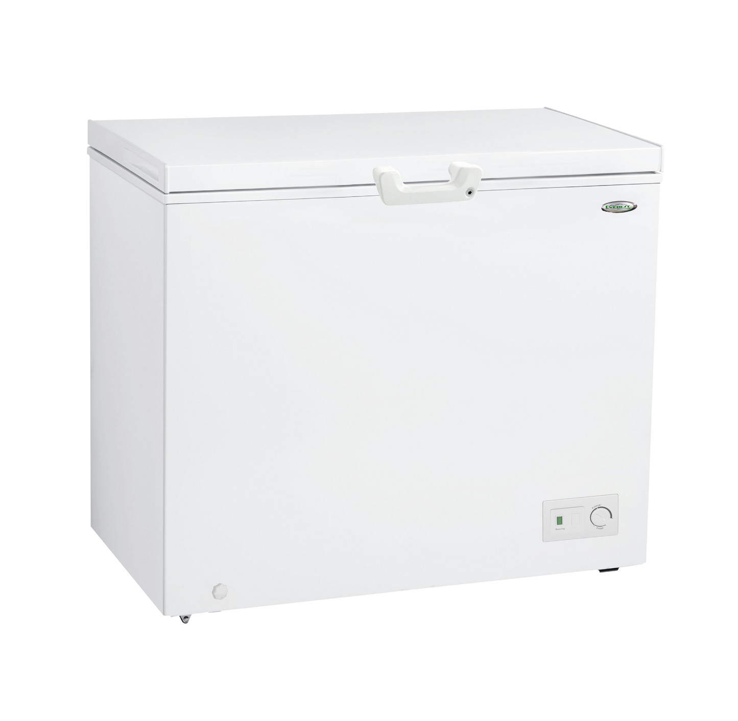 EVEREST 7.5 cu.ft. Chest Freezer|front temperature control|solid top door |clean inner cabinet|clean back design|LED light|handle with key lock| ETCF075L/H