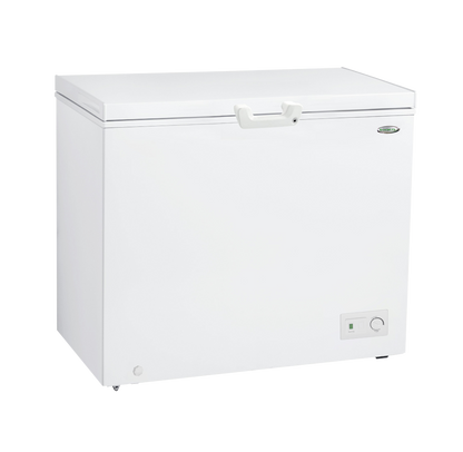 EVEREST 7.5 cu.ft. Chest Freezer|front temperature control|solid top door |clean inner cabinet|clean back design|LED light|handle with key lock| ETCF075L/H