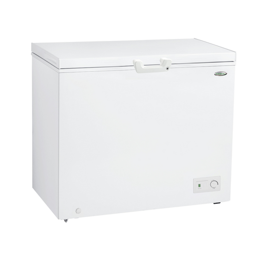 EVEREST 7.5 cu.ft. Chest Freezer|front temperature control|solid top door |clean inner cabinet|clean back design|LED light|handle with key lock| ETCF075L/H