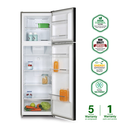 7.8 cu.ft. 2 Door no frost inverter ref | No Frost | Electronic Temperature Control | (187V-254V) | LED Light | Reversible Door with Magnetic Door Seal | Glass Shelf | Crisper Drawer | 4.8ft | 42kg| ET2RN218IVB