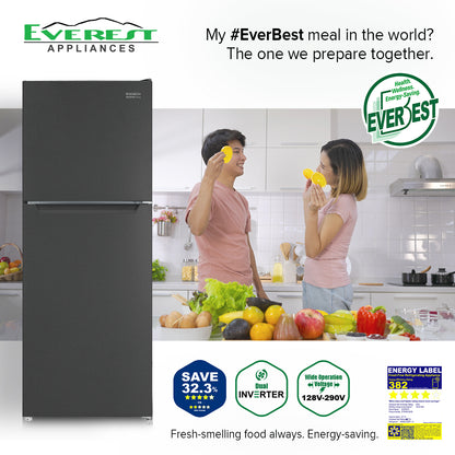 7.8 cu.ft. 2 Door no frost inverter ref | No Frost | Electronic Temperature Control | (187V-254V) | LED Light | Reversible Door with Magnetic Door Seal | Glass Shelf | Crisper Drawer | 4.8ft | 42kg| ET2RN218IVB