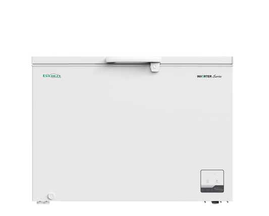 11.0 cu.ft. Chest Freezer Inverter|digital temperature control|solid top door  with sliding glass|handle with key lock|energy efficient|fast cooling|clean back design|inner white cabinet|2.8ft.|38kg|ETCF110IV/C