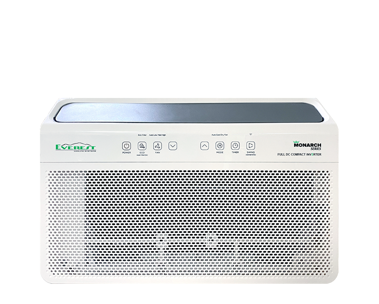 1.0 HP Window Type Inverter Aircon|Smart Control|Full DC Inverter|Compact Design|Top Discharge R32 Refrigerant|Golden Fins|Application Area: 12-16sqm.|Dimension (WxDxH)48.7x55.8x34.2cm|23.6kg |ETIV10CFWTD