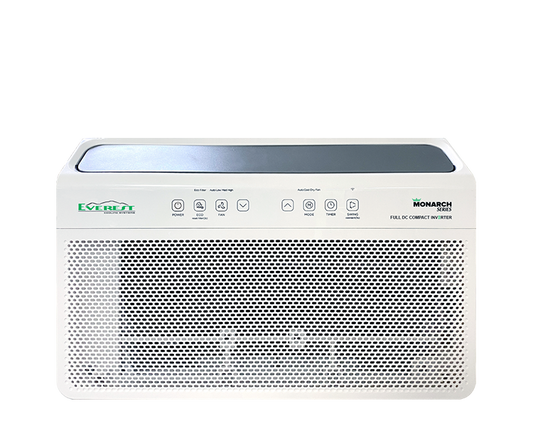 1.0 HP Window Type Inverter Aircon|Smart Control|Full DC Inverter|Compact Design|Top Discharge R32 Refrigerant|Golden Fins|Application Area: 12-16sqm.|Dimension (WxDxH)48.7x55.8x34.2cm|23.6kg |ETIV10CFWTD