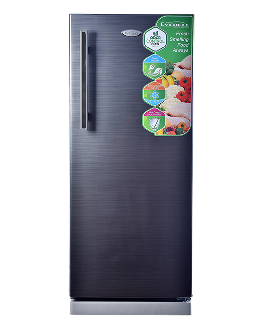 6.5 cu.ft. Single Door Refrigerator | semi automatic defrosting | chiller tray | easy grip handle | clean back design with adjustable front stand | silver color|4.2ft| 40kg.|ETR235L