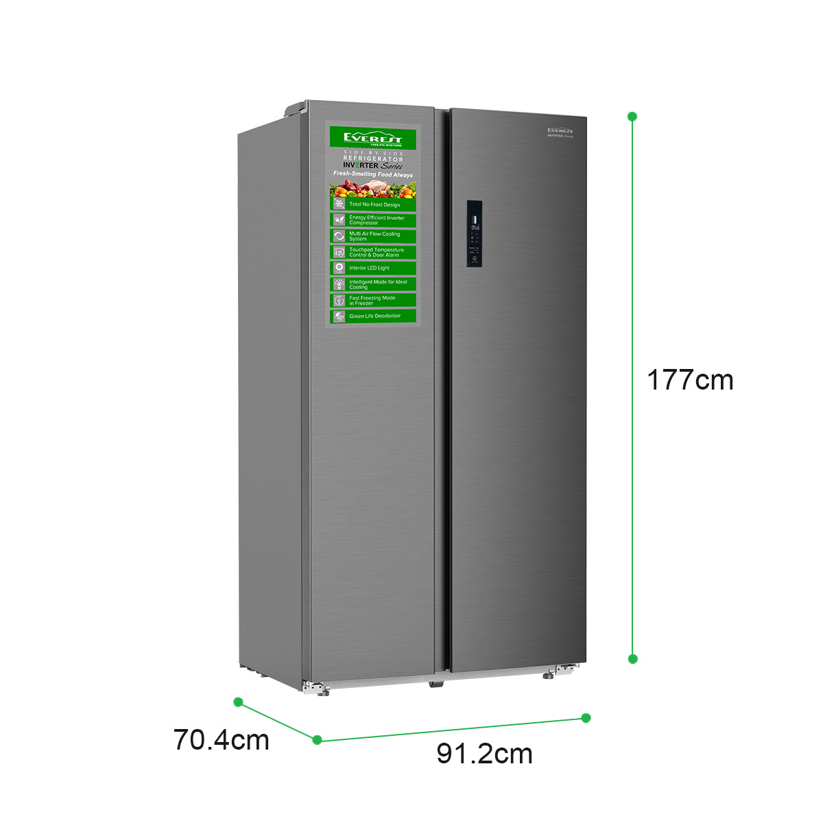 22.0 cu. ft Side by Side Inverter Series Refrigerator_ETRSN608IV/C