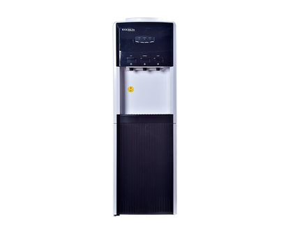 EVEREST Top Load Water Dispenser|hot, cold and normal  water|stainless steel water tank | with  spacious cabinet|color:white/black| Dimension(WxDxH):31cmx31cmx97cm|  17kg|ETWD1170