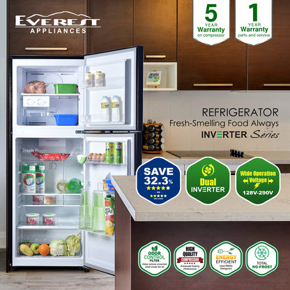 7.8 cu. ft. Two Door No Frost Dual Inverter Refrigerator_ET2RN219IV/C