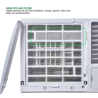 1.5 HP Window Type Aircon with Remote | R32 Refrigerant |Fast & High Cooling Capacity |Wireless Remote |Healthy Air Filter |Soft Touch Control | W450 x D585 x H346| 32kg_ETA15WDR3-HF