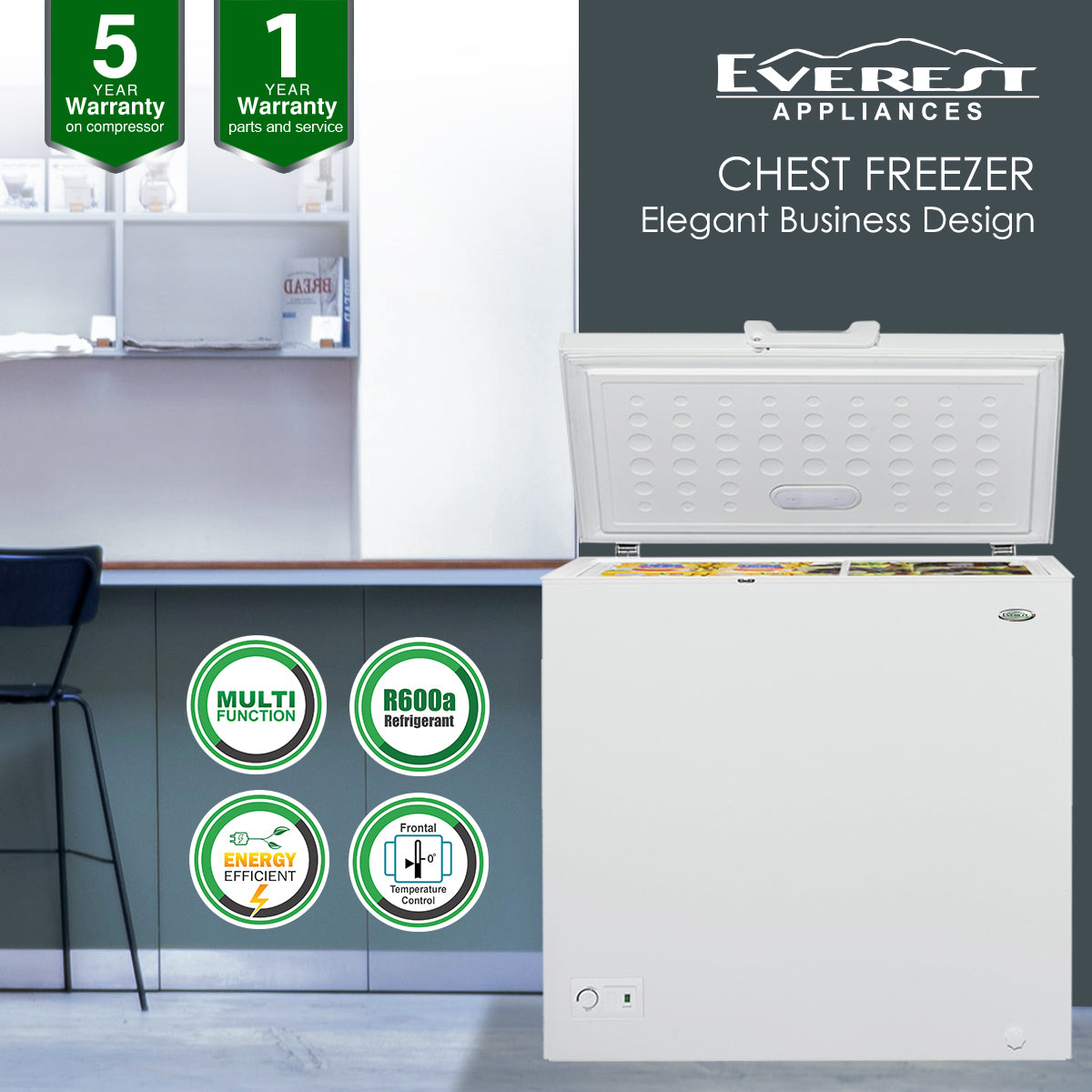Everest Chest Freezer 7.5 cu.ft. - ETCF075L/H